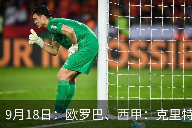 9月18日：欧罗巴、西甲：克里特迎战霍芬海姆、贝蒂斯迎战赫塔费